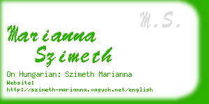 marianna szimeth business card
